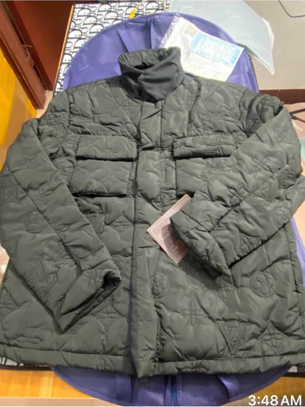 Louis Vuitton Black Quilted Monogram Bomber Jacket - Picture 2 of 8